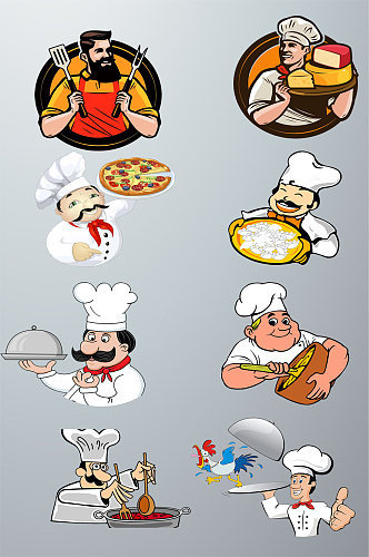 卡通厨师人物素材