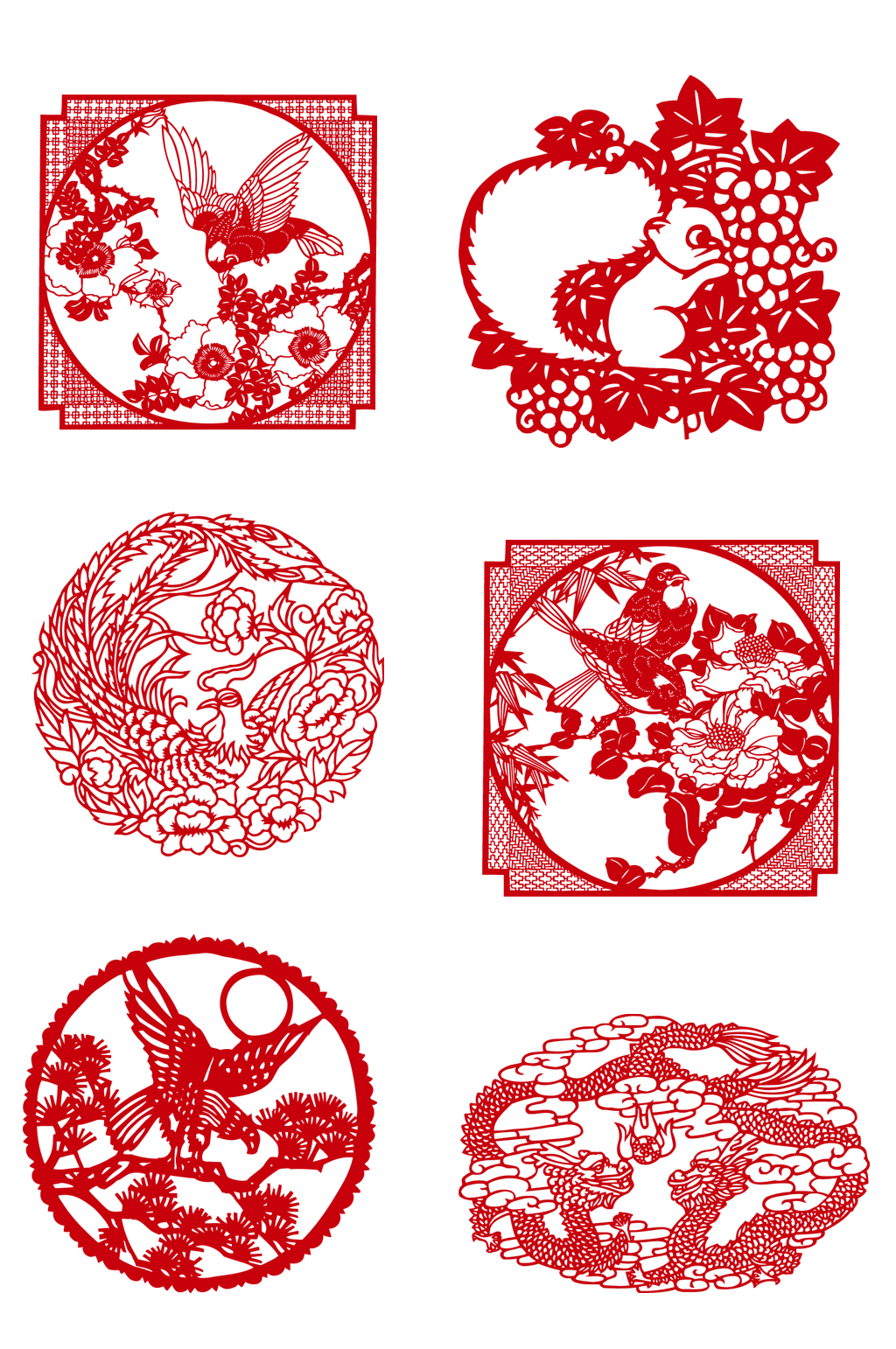 剪纸窗花免扣素材素材