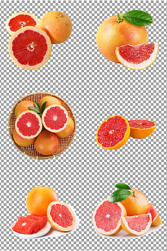 红心蜜柚子图片素材