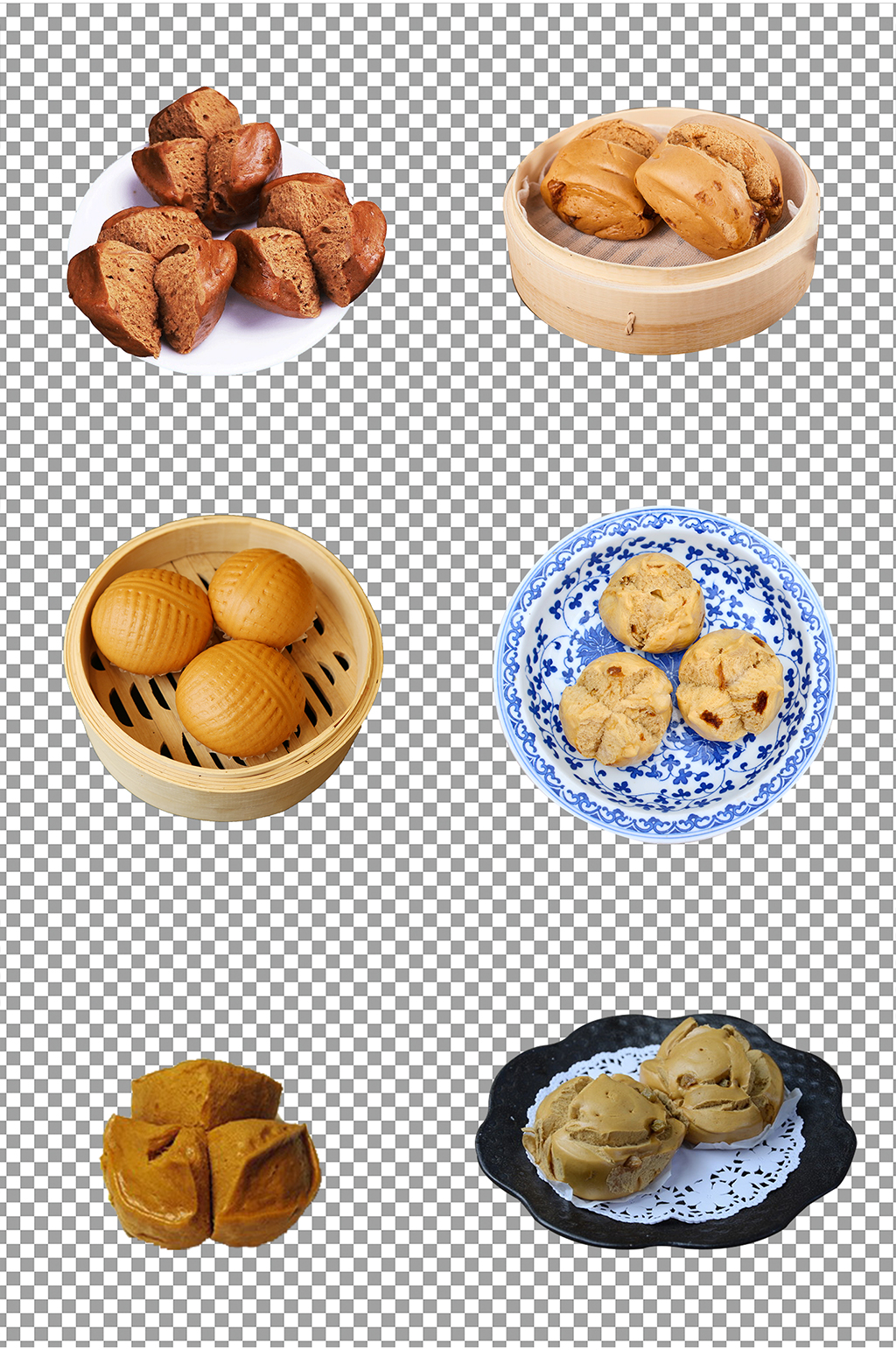 红糖馒头美食素材素材