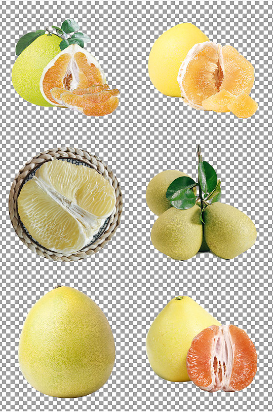 柚子水果免扣素材