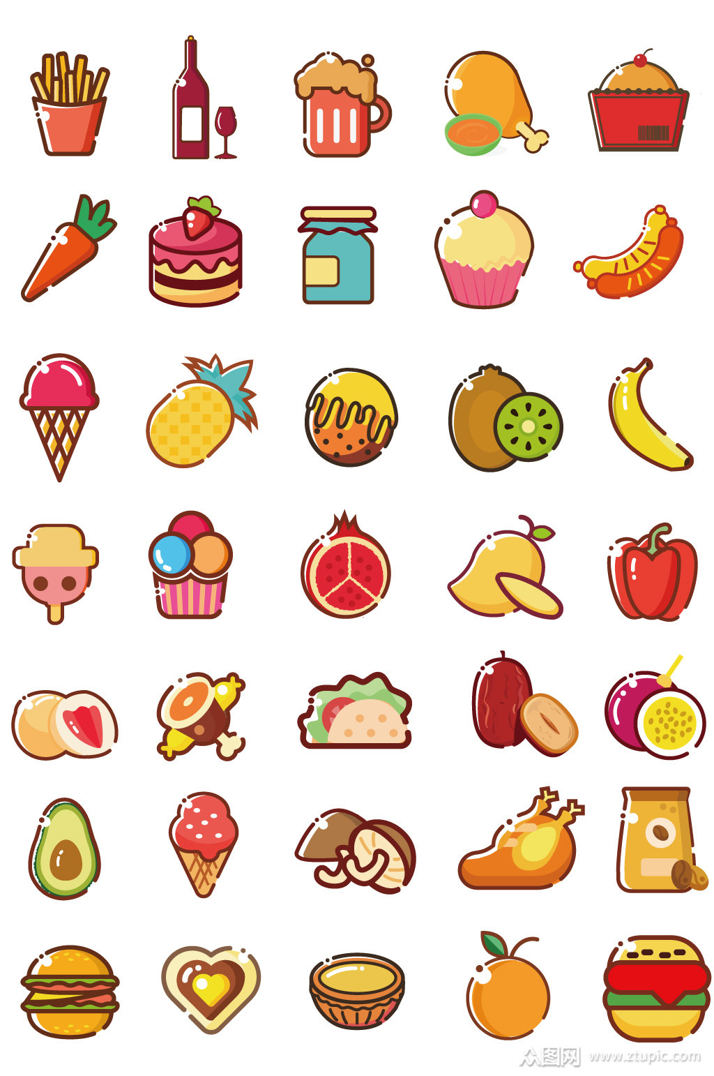 零食图标免扣素材
