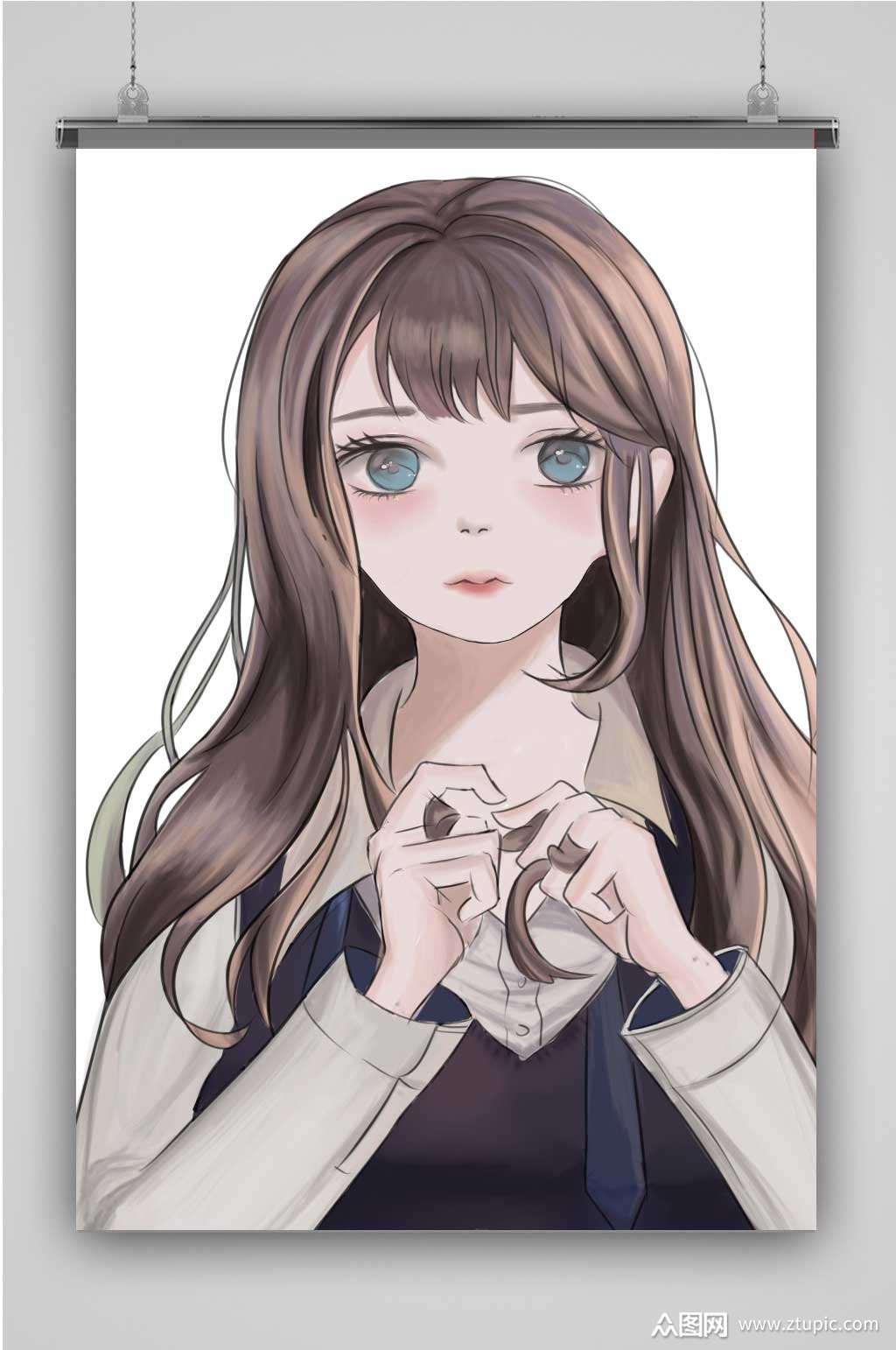 创意卡通人物插画海报模板下载-编号639548-众图网