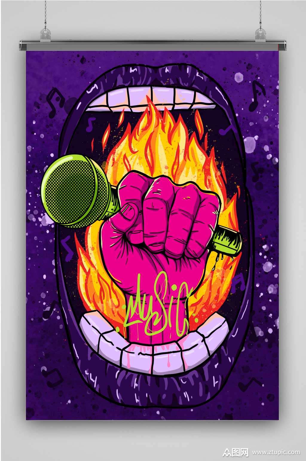 电子音乐节涂鸦pop风格源文件素材