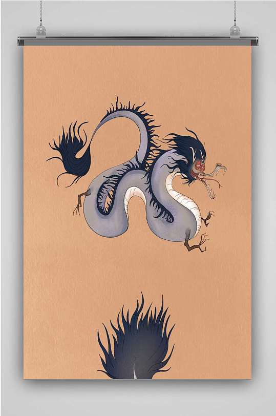 龙创意卡通插画宣传海报