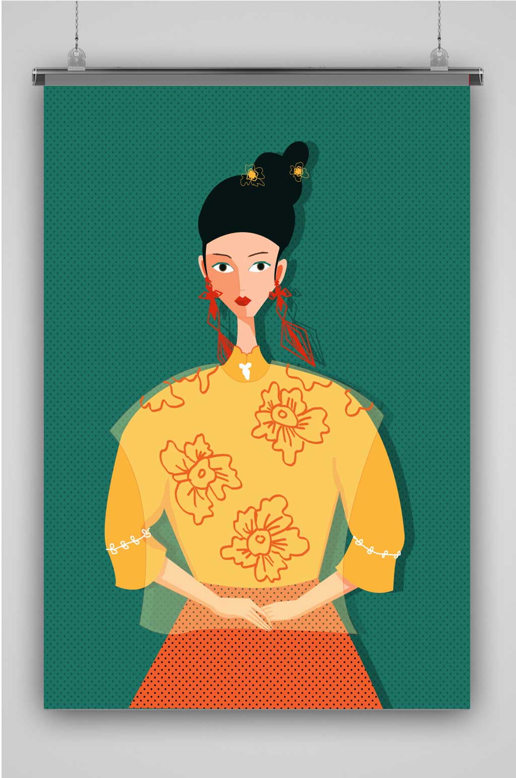 时尚人物插画创意卡通插画宣传海报模板下载-编号917793-众图网