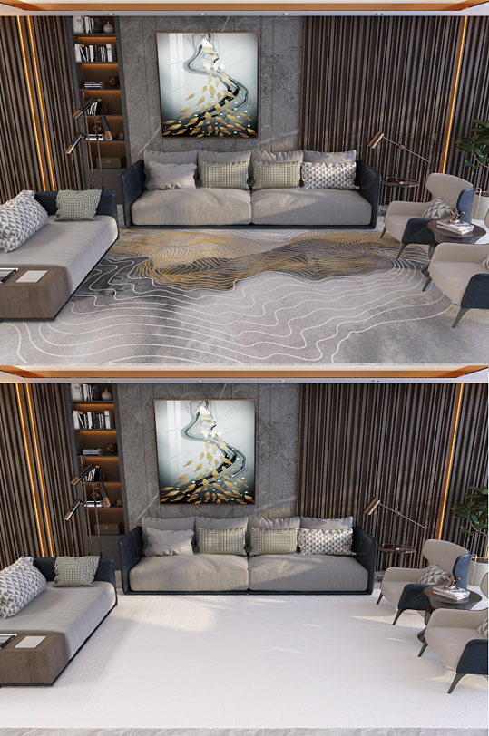 高清中式地毯场景样机