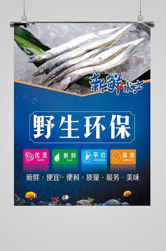 新鲜产品野生环保大带鱼