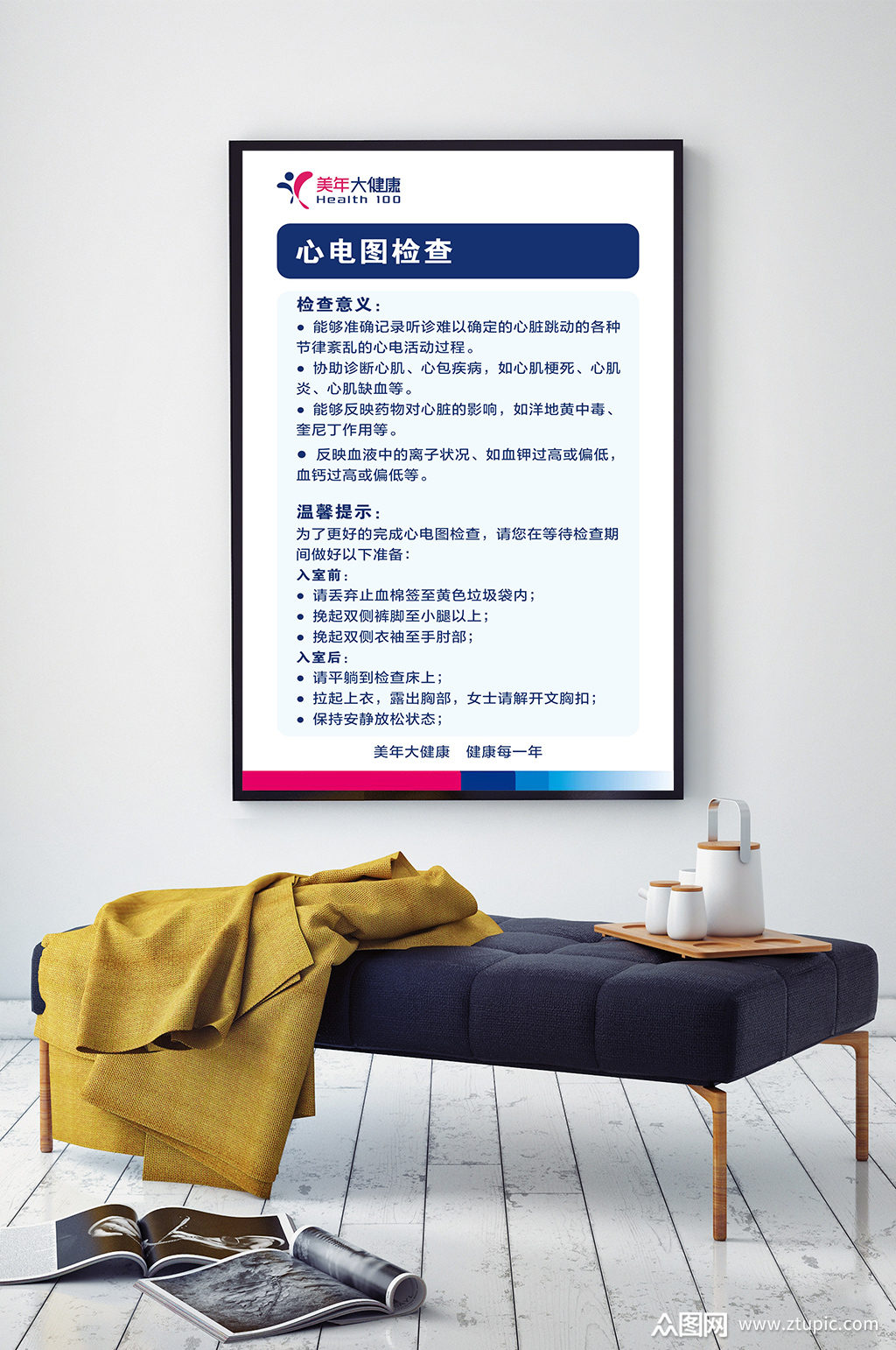 医院展板心电图检查