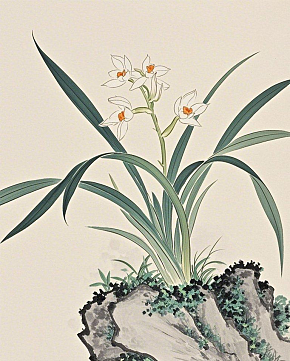 国画兰花一枝不要兰花花朵只需要兰花素材下载-众图网