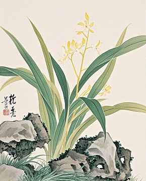 国画兰花一枝不要兰花花朵只需要兰花素材下载-众图网