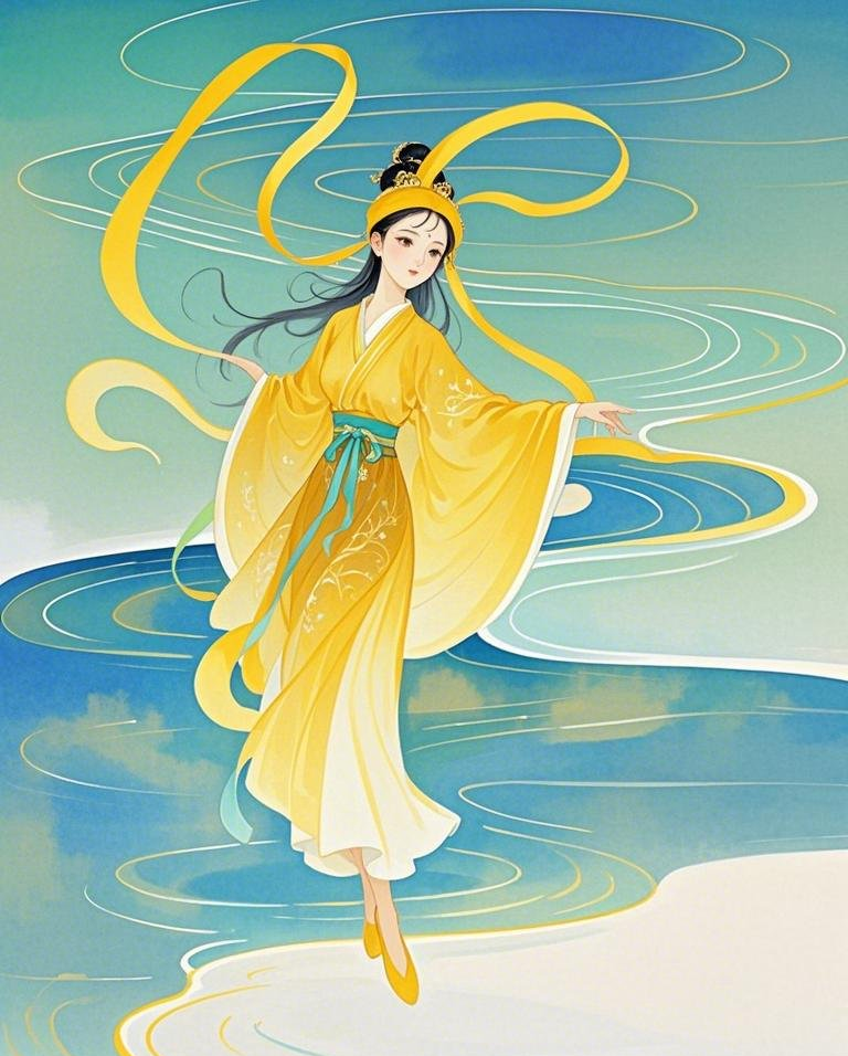 水粉艺术风格一个简约的浅蓝色与白色相素材