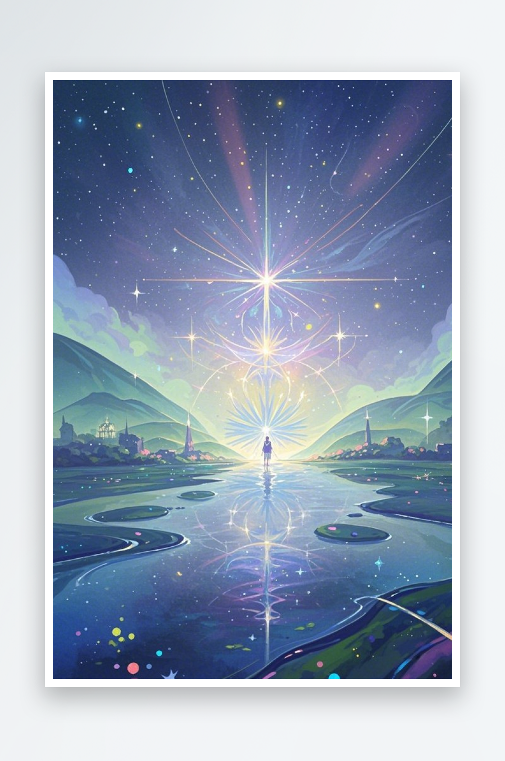 幻想和超现实主义的诗和远方素材