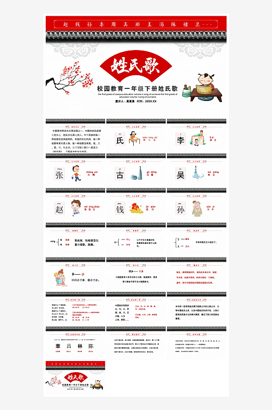 汉语拼音卡通一年级语文教师说课教学课件-众图网