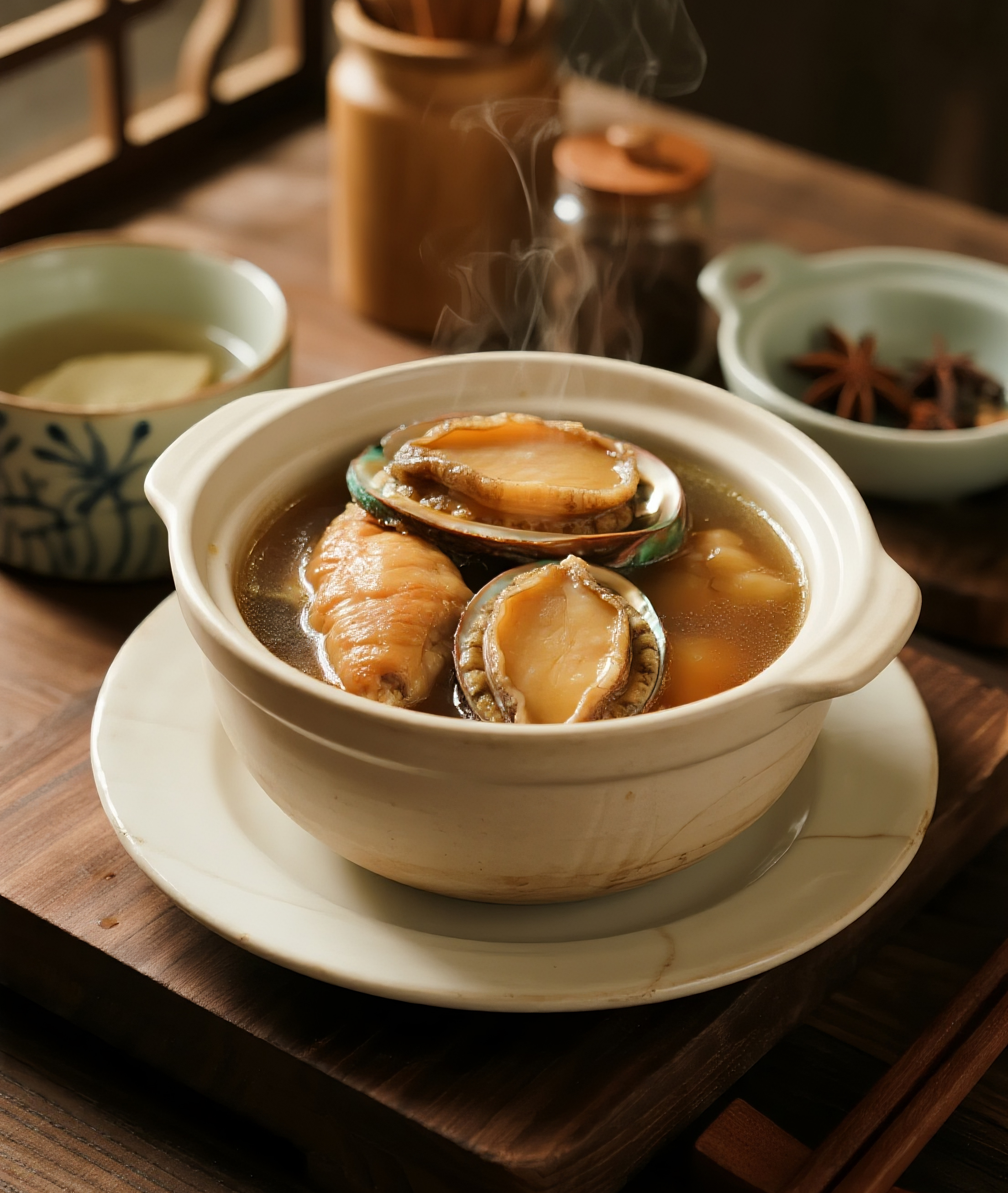 鲍鱼鸡煲美食图片素材素材