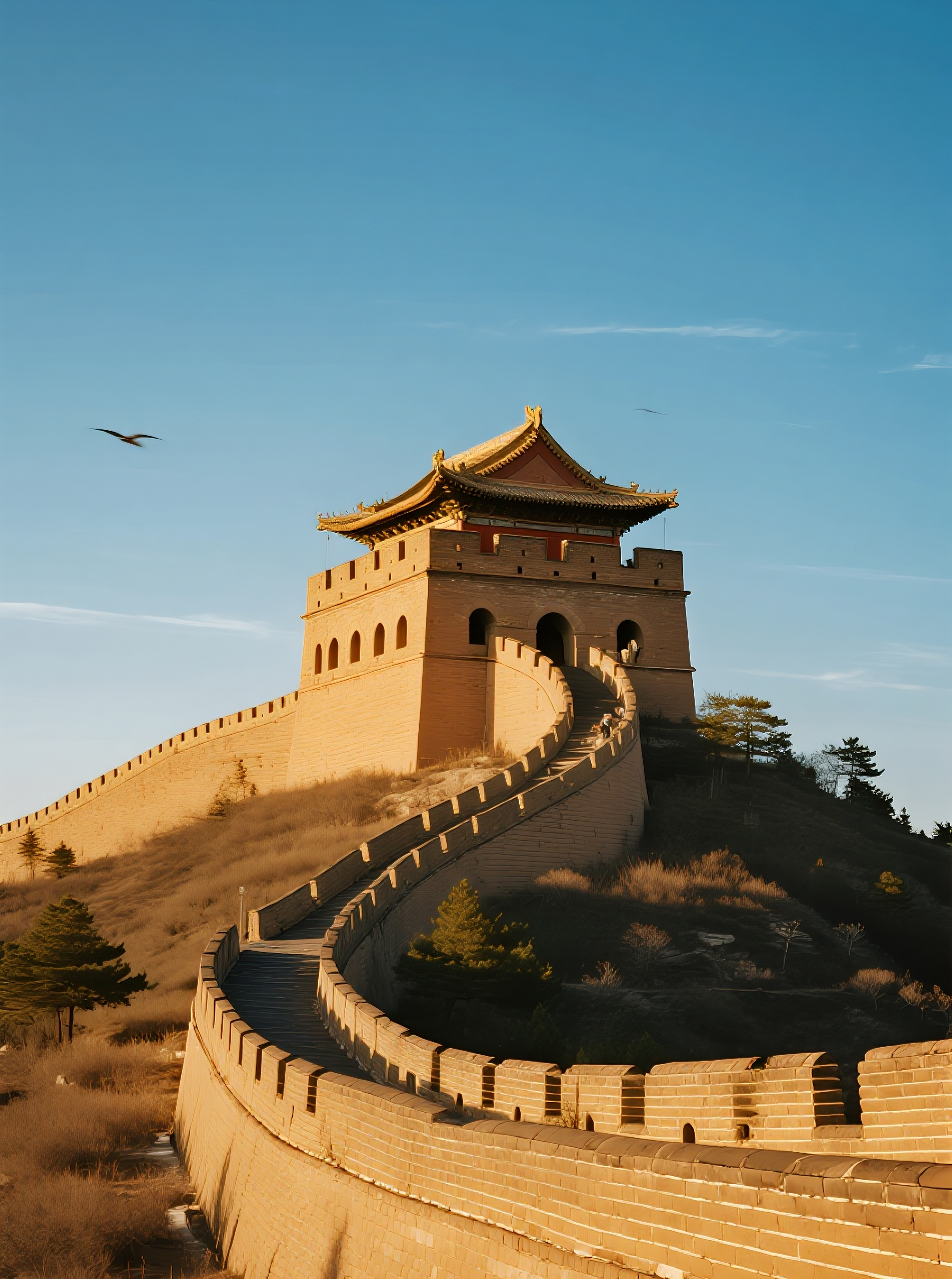 科技感万里长城图片素材