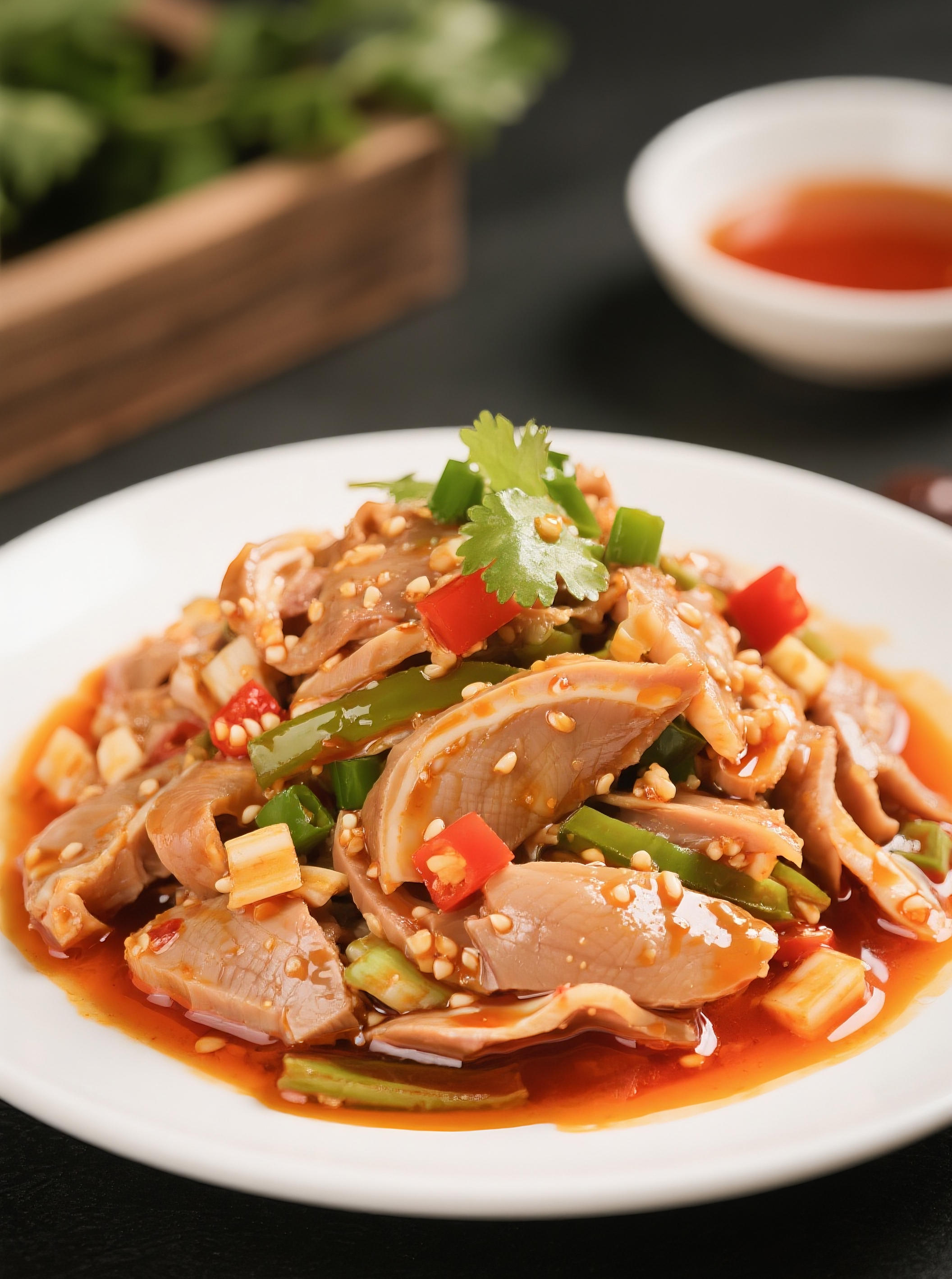 凉拌鸡胗美食图片素材