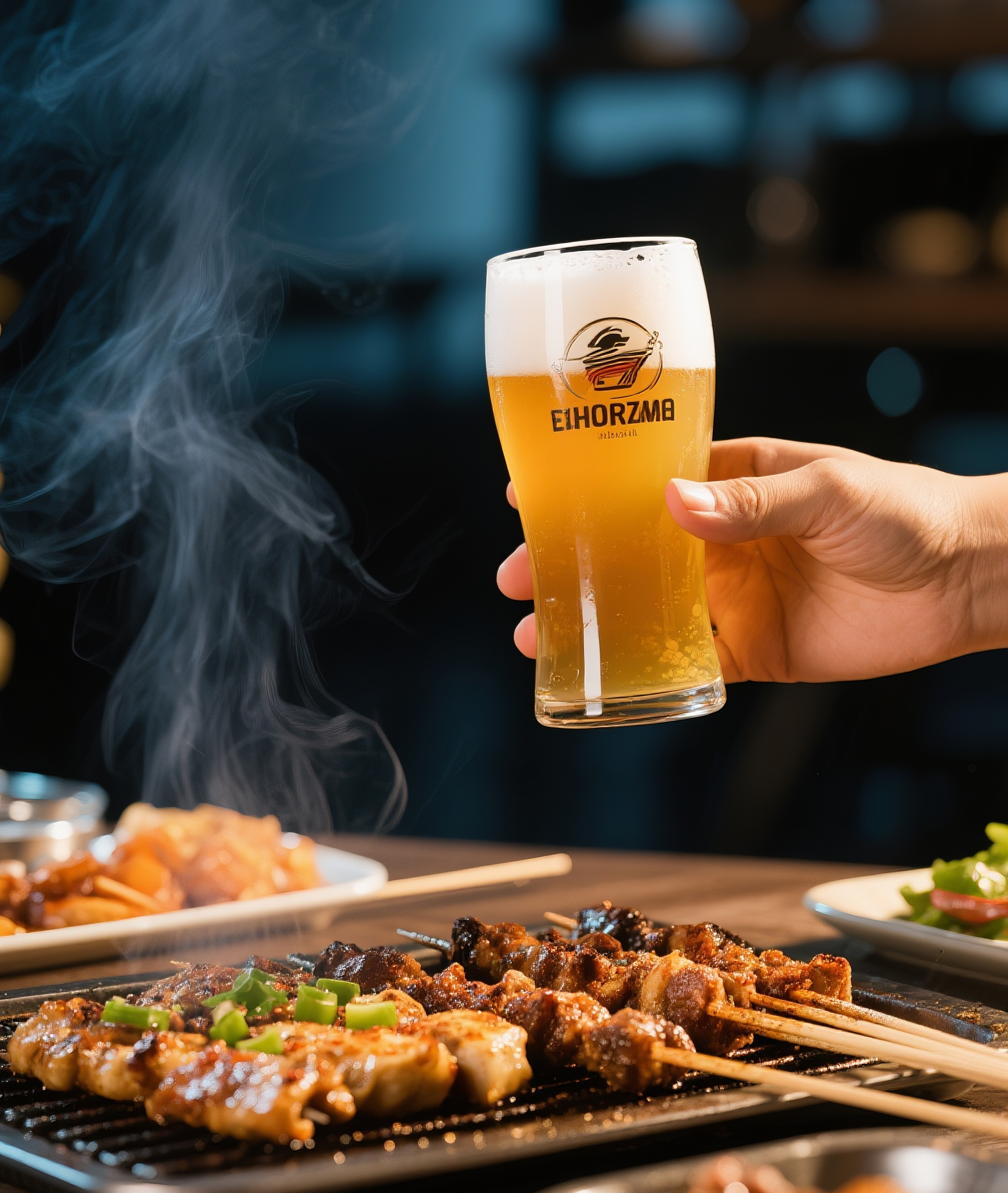 烧烤加啤酒美食图片素材