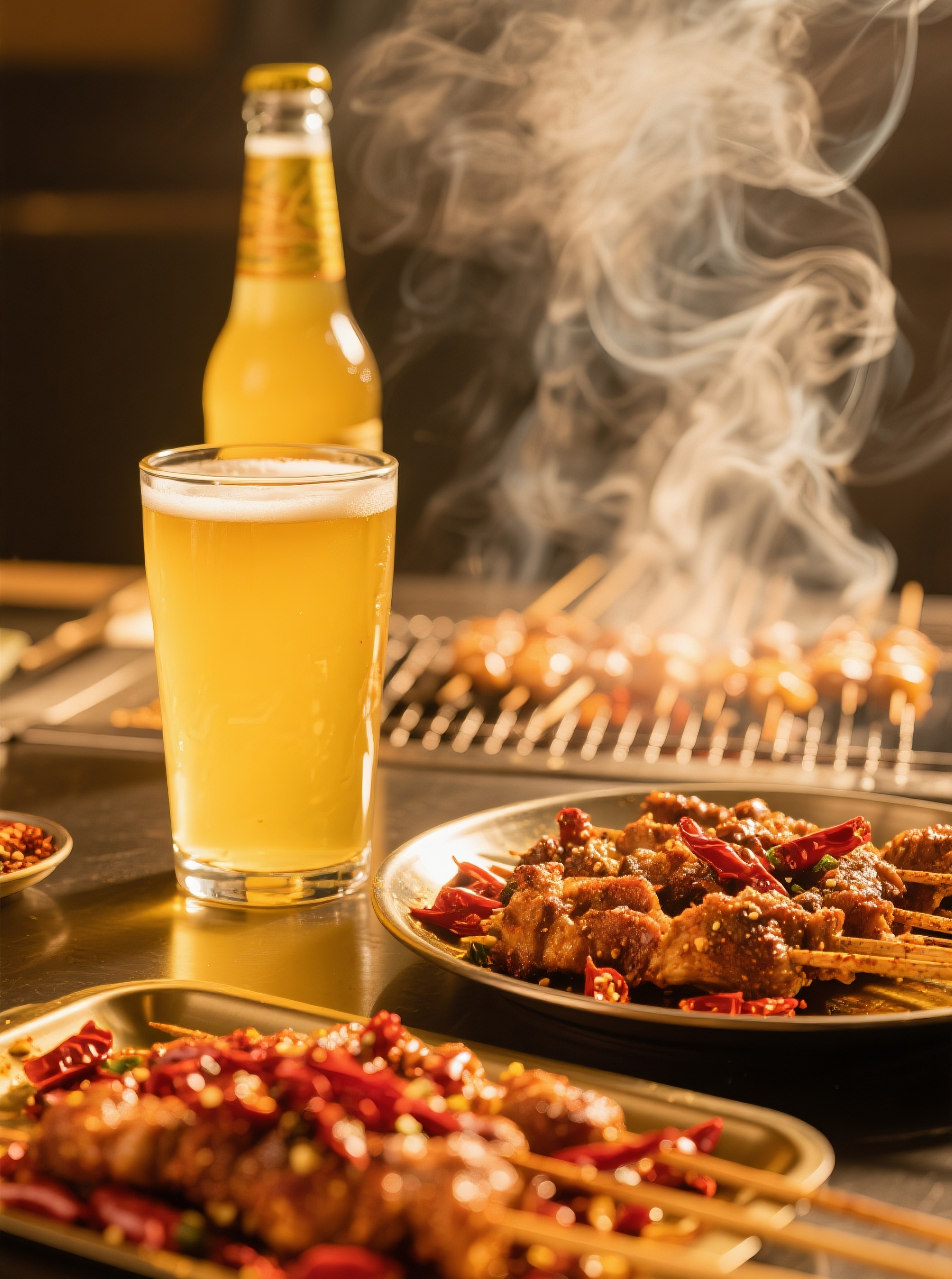 烧烤加啤酒美食图片素材