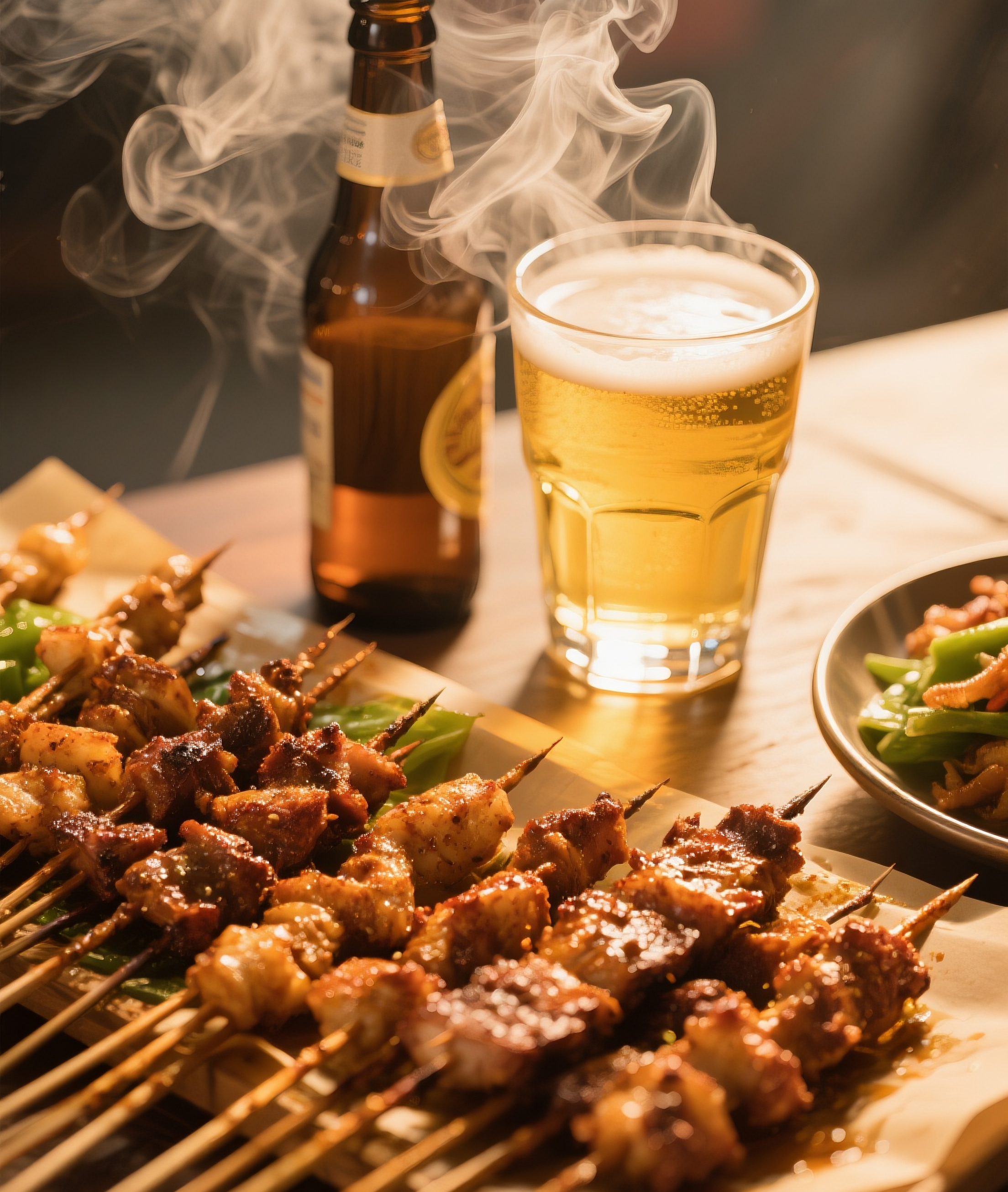烧烤加啤酒高清图片素材