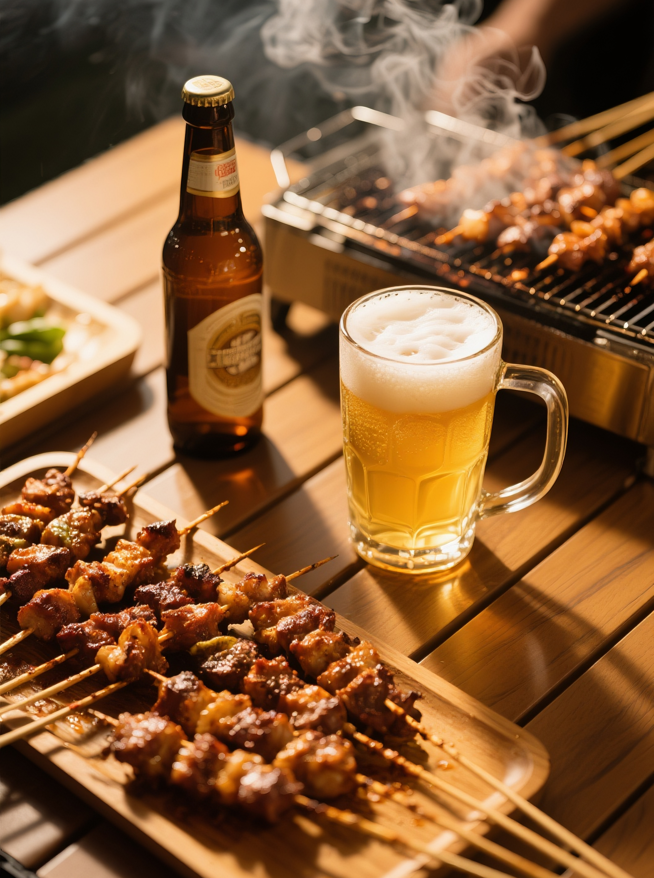 烧烤加啤酒图片素材素材