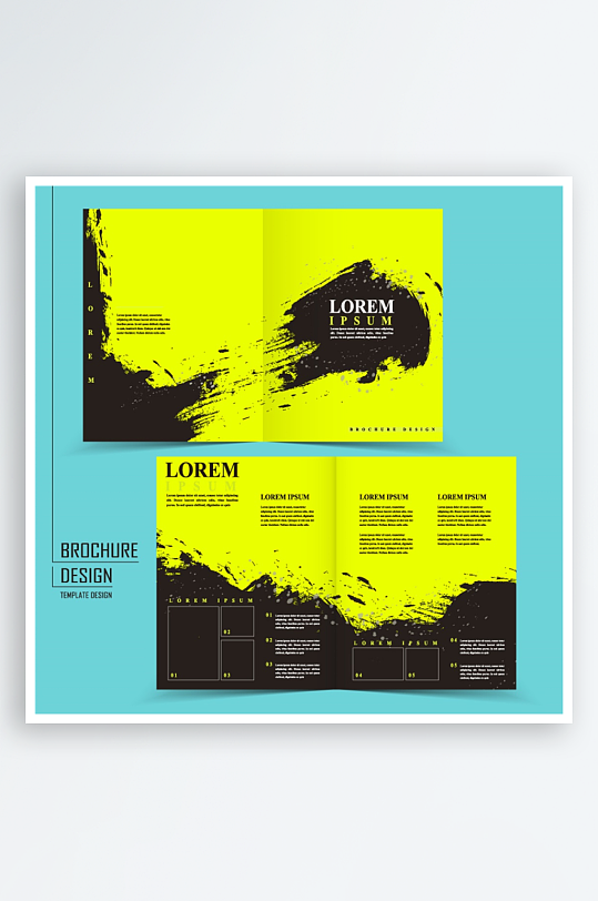 企业公司三折页宣传模版-众图网