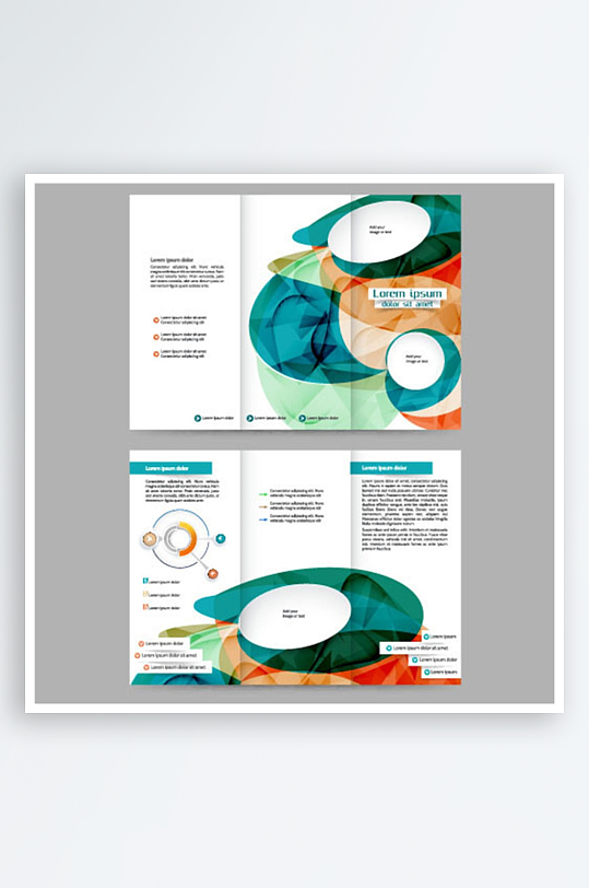 企业公司三折页宣传模版-众图网