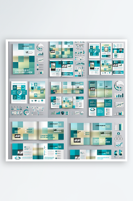 企业公司三折页宣传模版-众图网