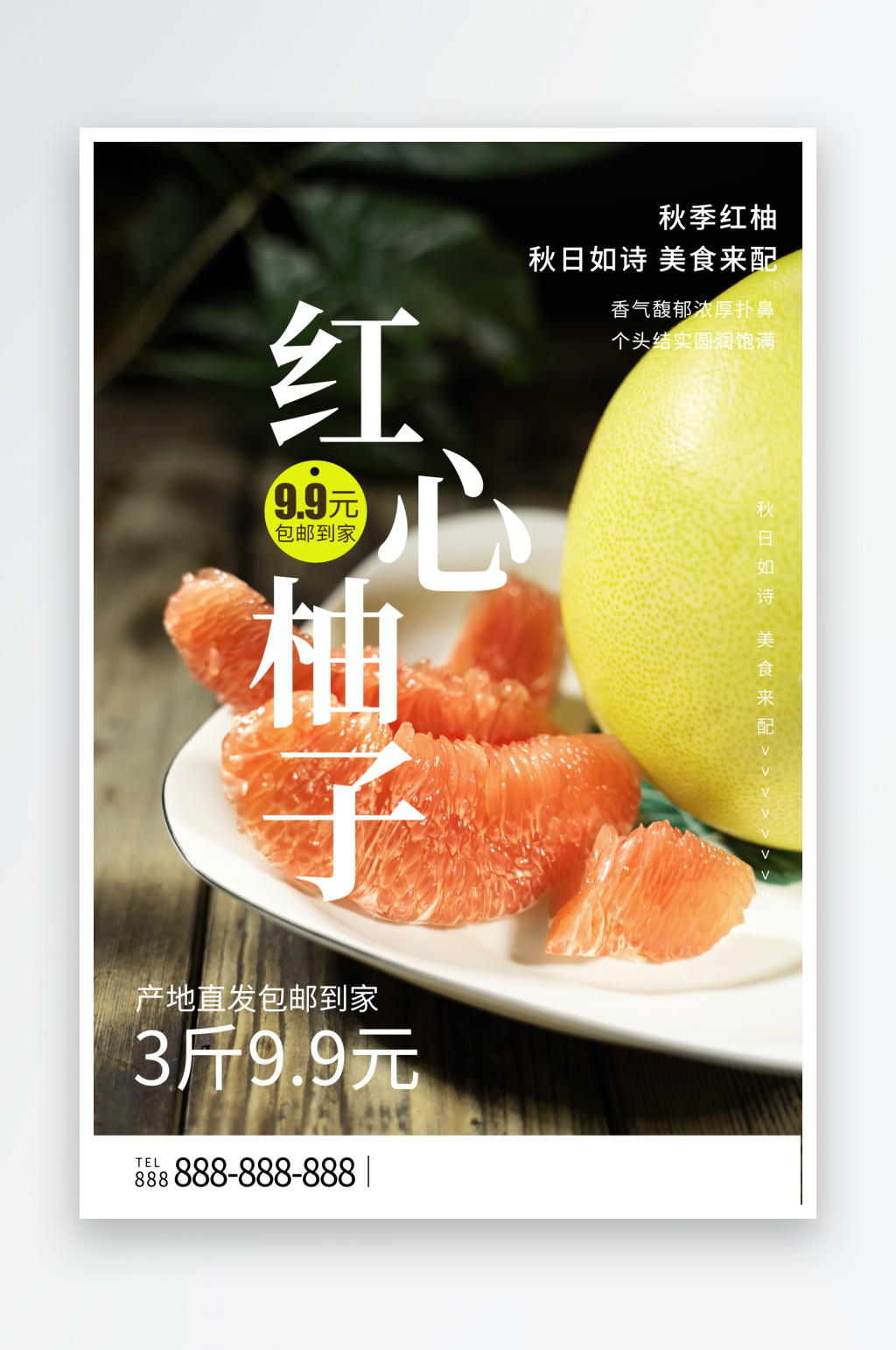柚子海报设计模板素材素材