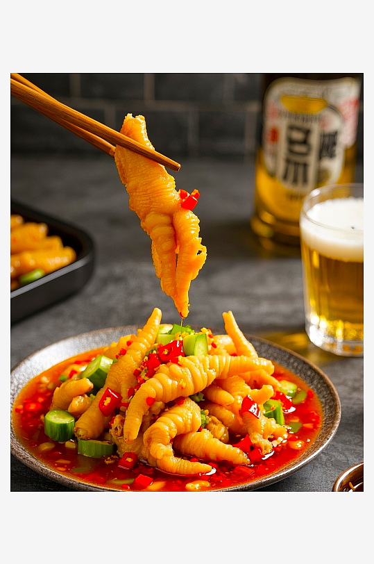 無骨雞爪美食圖片素材