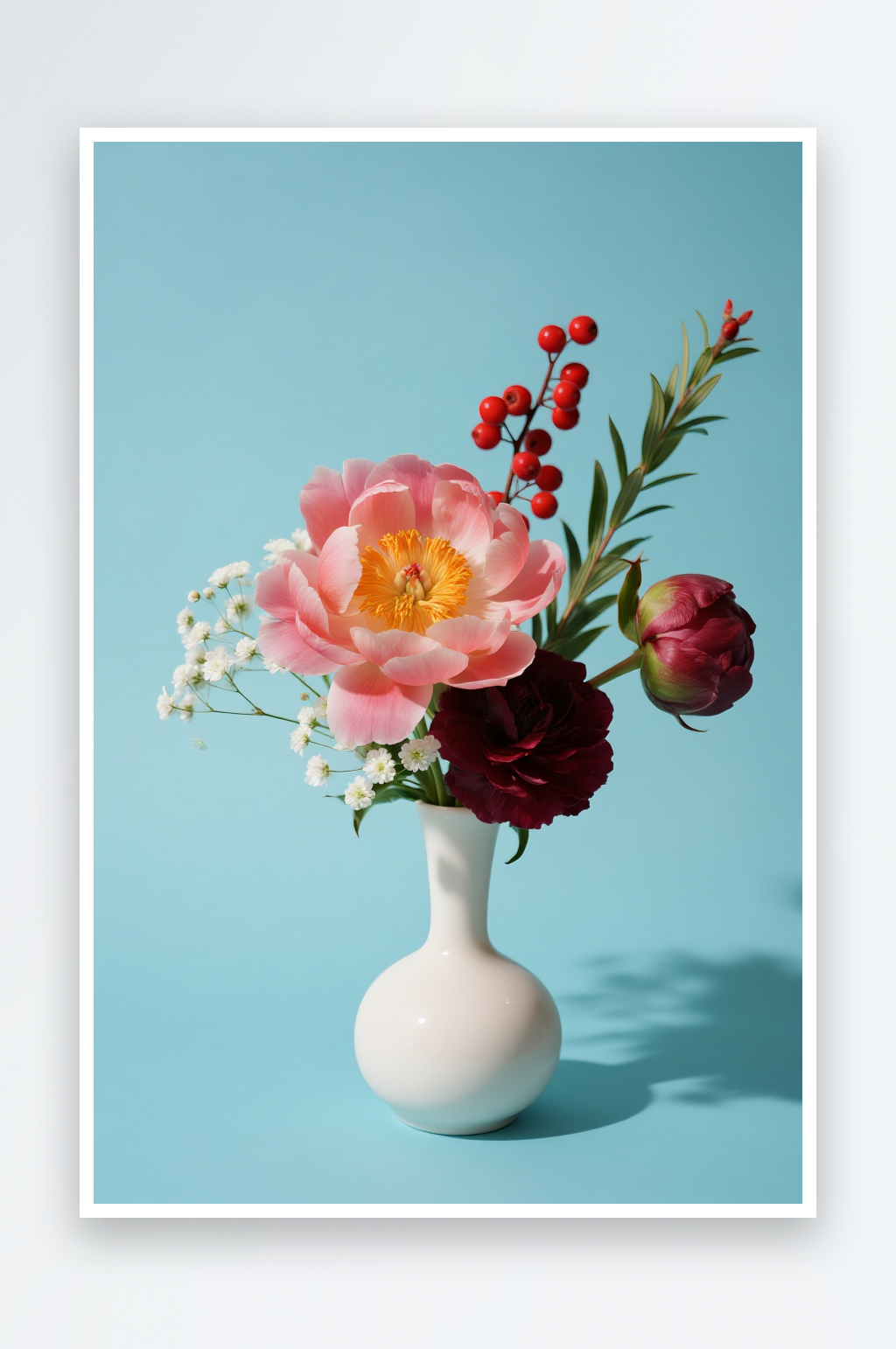 白色花瓶花卉静物图片素材素材