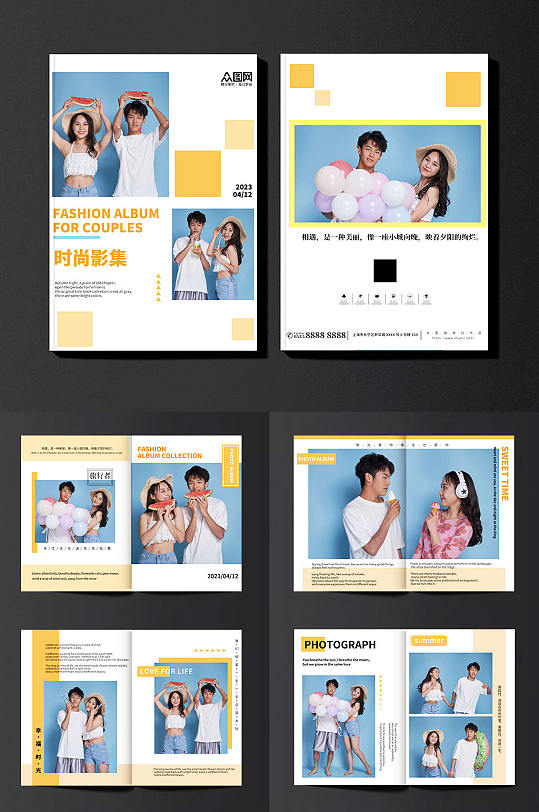 简约摄影写真集影楼相册画册设计-众图网