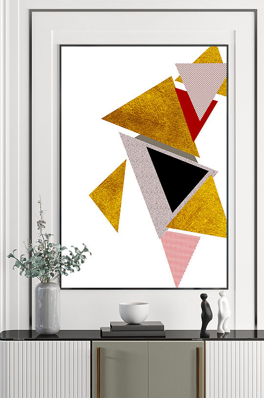 三角抽象装饰画图片-三角抽象装饰画设计素材-三角抽象装饰画模板下载