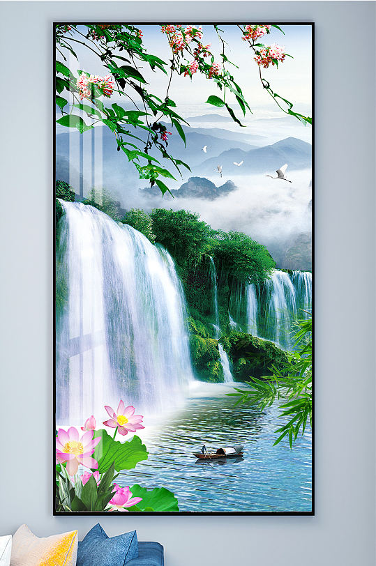 高山流水装饰画玄关-众图网