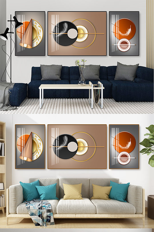 抽象立体几何三联画