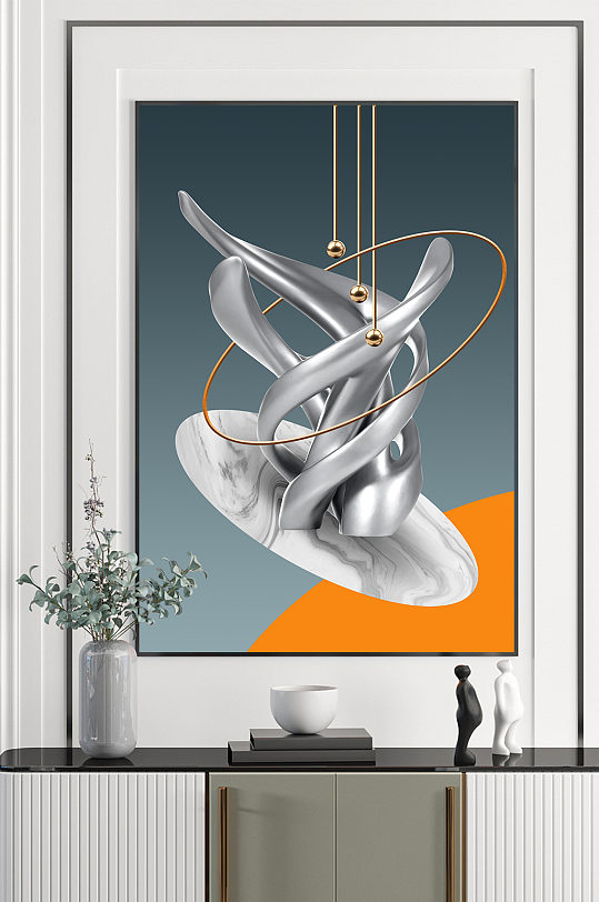 抽象立体几何装饰画