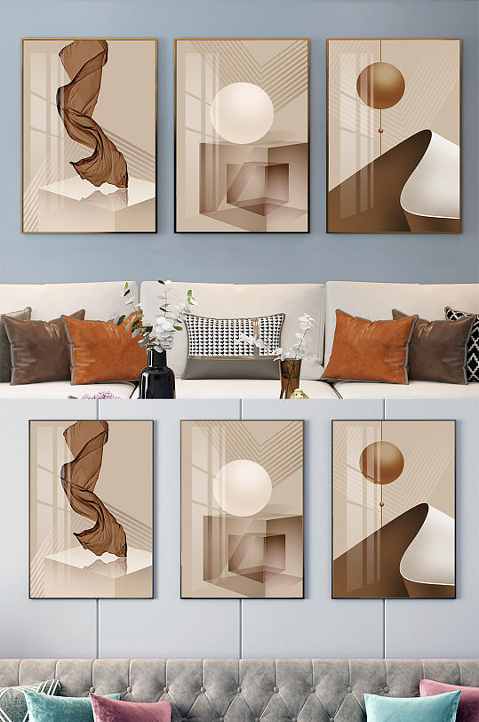 抽象立体几何三联画