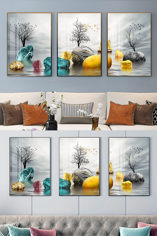 时来运转帆船装饰画 黑白装饰画-众图网