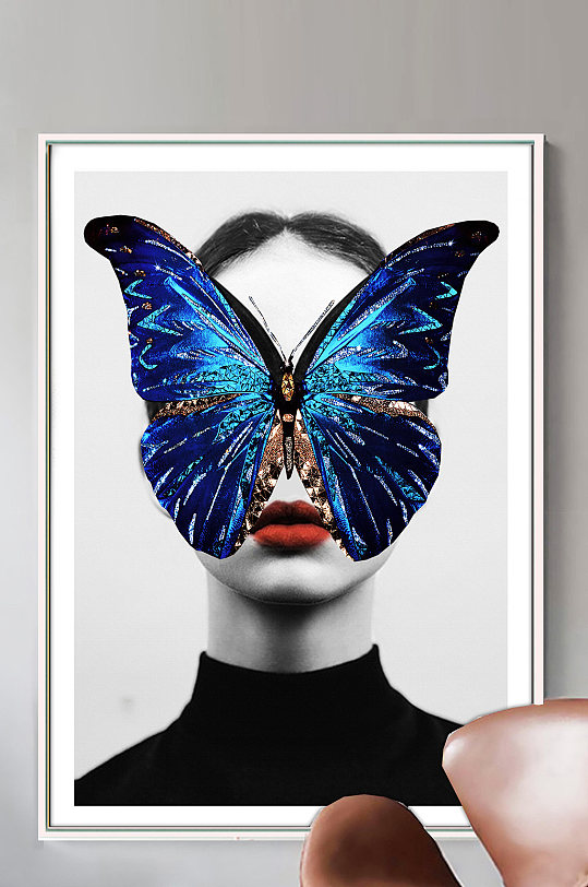 蝴蝶人物装饰画图片-蝴蝶人物装饰画设计素材-蝴蝶人物装饰画模板下载