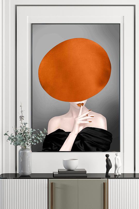 抽象美女装饰画挂画