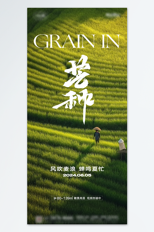 二十四節(jié)氣芒種海報