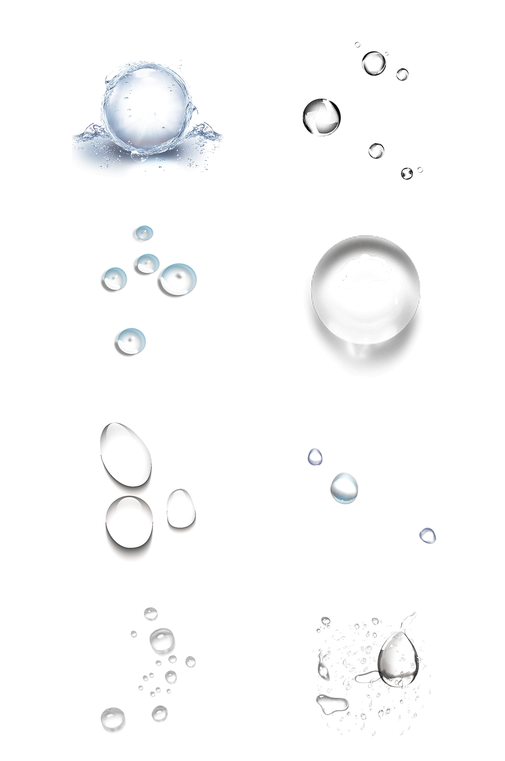 水滴免扣png元素素材