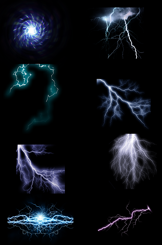 闪电闪光雷击电闪雷鸣素材