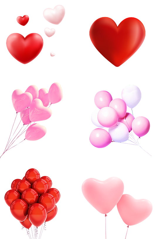情人节气球爱心免扣高清png-众图网