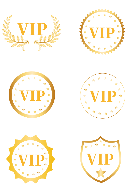 vip图标免扣金色促销素材png