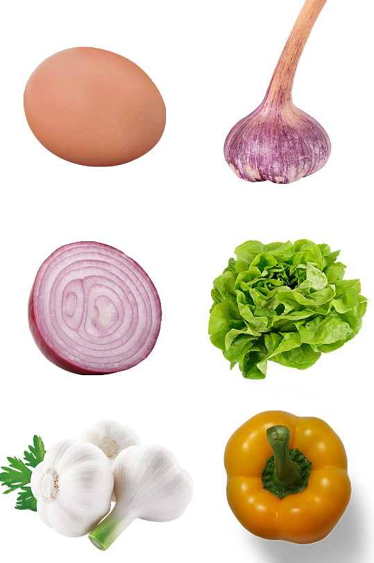 鸡蛋厨房饭店菜单蒜洋葱生菜免扣png
