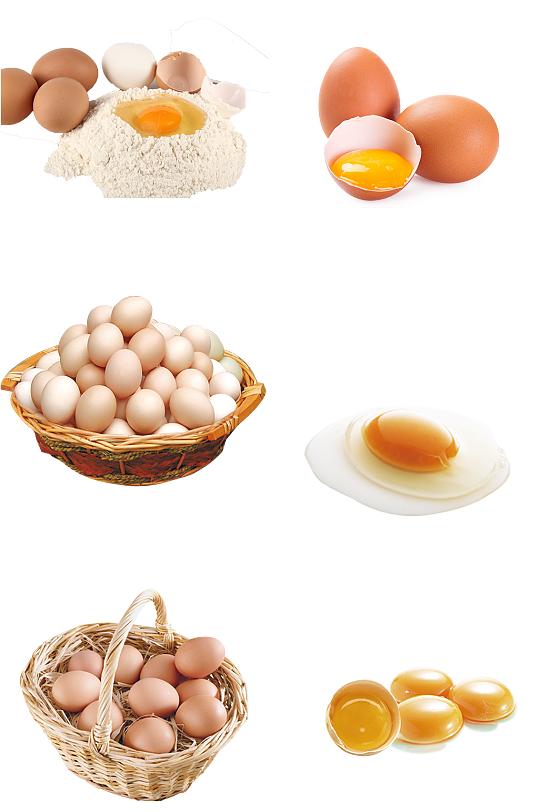 鸡蛋蛋壳蛋黄蛋糕海报高清素材png