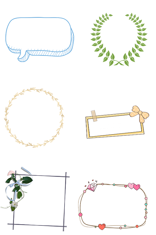 相册边框装饰标题卡通手绘png儿童边框