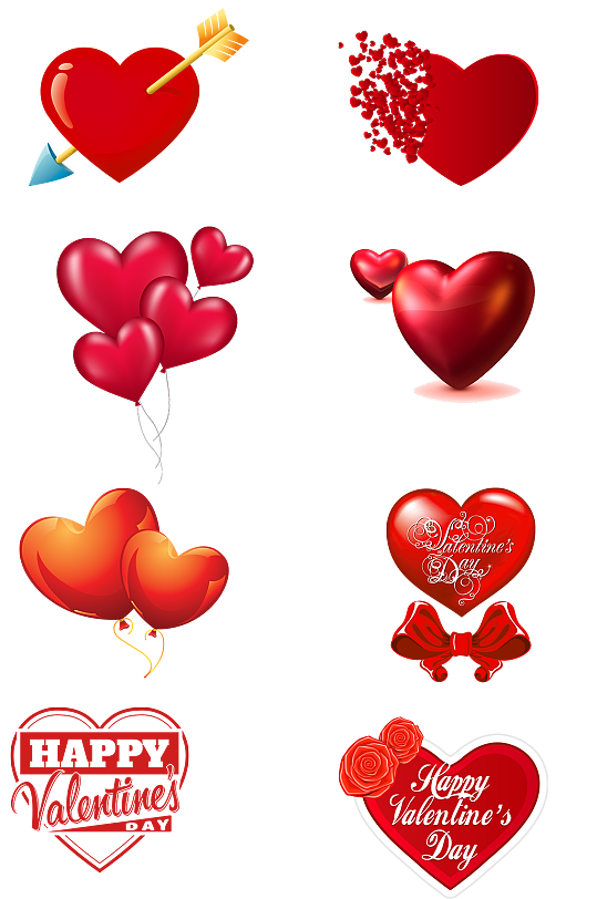 情人节七夕情侣爱心爱情免扣png520-众图网