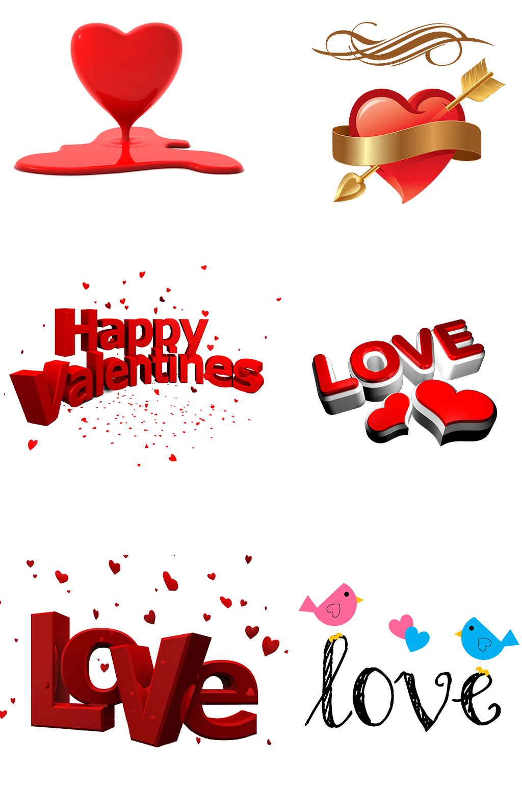love爱心情侣情人节七夕免扣png元素素材
